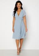 Bubbleroom Occasion Grienne Wrap Midi Dress Dusty blue 2XL