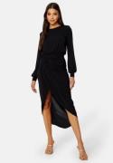 John Zack Balloon Sleeve Rouch Dress Black XXS (UK6)