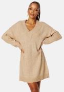 BUBBLEROOM Melisa knitted sweater dress Beige S