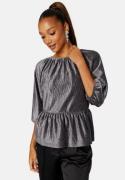 Happy Holly Perline puff sleeve top Silver 32/34