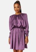 BUBBLEROOM Klara Satin Dress Dark purple 2XL
