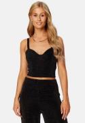 BUBBLEROOM Vedalia sparkling bustier top Black / Gold XL