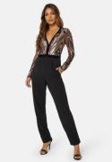 Goddiva Sequin Bodice Jumpsuit Champagne XXL (UK18)