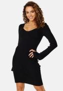 BUBBLEROOM Najva short knitted dress Black S