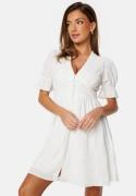 Bubbleroom Occasion Structured Button Front Dress White XXS