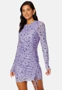 BUBBLEROOM Melandra mesh dress Lilac / Floral M