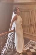 Bubbleroom Occasion Open Back Sleeveless Wedding Gown White 44