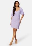 BUBBLEROOM Nandita wrap dress Lilac / Checked XS