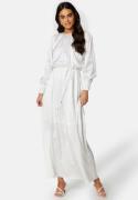 Bubbleroom Occasion Klara Satin Maxi  Dress White 3XL