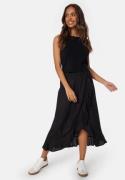 Happy Holly Front Wrap Viscose Skirt  Black 32/34