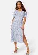 BUBBLEROOM Melanie butterfly sleeve dress Blue / Patterned S