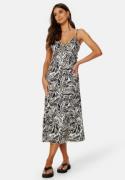 VILA Limia Maya Strap Dress Birch AOP:Maya black 40