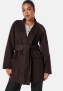 BUBBLEROOM Belted Wool Coat Brown XS