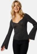 BUBBLEROOM Alime Sparkling Knitted Top Black / Silver L