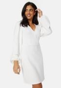 BUBBLEROOM V-neck Balloon Sleeve Short Dress White S