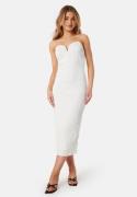 VERO MODA Vmcora Tube Wavy Calf Dress Blanc De Blanc L