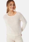 VILA Vibellisina Boatneck L/S Knit Top Egret XS