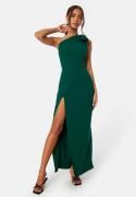 John Zack One Shoulder Bow Maxi Dress Forest Green XL (UK16)