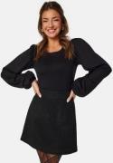 BUBBLEROOM Balloon Sleeve Puff Top Black S