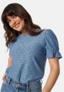 VILA Vikawa S/S Flounce Top Cornflower blue L