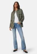 BUBBLEROOM Petula Cargo Soft Shacket Khaki green S