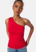 BUBBLEROOM One Shoulder Top Red L