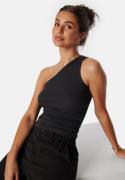 Pieces Pcruka One Shoulder Top Black M