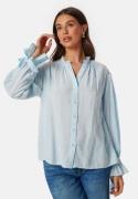 Pieces Pcmarica LS Shirt Light Blue M