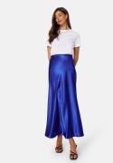 BUBBLEROOM Satin Maxi Skirt Blue L