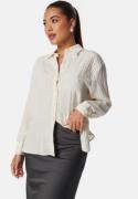 BUBBLEROOM Button Structure Shirt Cream L