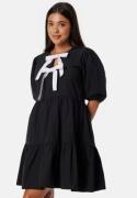 BUBBLEROOM Contrast Bow Dress Black XS