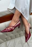 Steve Madden Liana Slingbacks Wine Patent 36