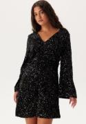 VILA Vibarina Glitter Dress Black Detail:Sequins L