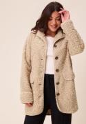 Happy Holly High Neck Teddy Jacket Nougat 36/38