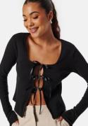 Pieces Pcbonnie Ls Square Neck Top D2 Black S