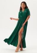 Bubbleroom Occasion Butterfly Sleeve Soft Gown Emerald green S