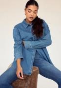 Pieces Pcmaisie Ls Denim Shirt Medium Blue Denim S