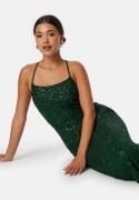 Bubbleroom Occasion Sequin Gown Dark green M