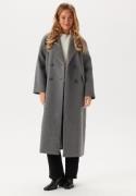 BUBBLEROOM Raglan Sleeve Wool Blend Coat Grey melange M