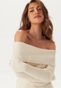 ONLY Onlkatia Ls Off Shoulder Knt Whitecap Gray M