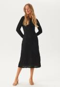 VILA Vimeriana Boatneck L/S MIDI DRESS Black Beauty M