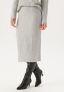 ONLY Onljeanett Life Midi Rib Skirt Light Grey Melange L