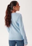 VILA Viril O-neck L/S Knit Top Kentucky Blue Detail:MELANGE XL