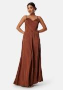 Bubbleroom Occasion Satin Strap Gown Rust 42