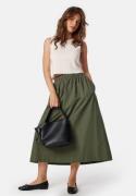 BUBBLEROOM Pocket Midi Skirt  Khaki green XL