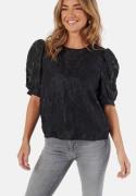 Pieces Pcnala 2/4 JAQUARD TOP JAQUARD Black XL