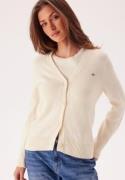 GANT Classic Cotton Cardigan Cream M