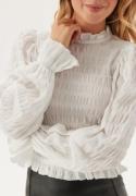 BUBBLEROOM Frill Structured Blouse White L