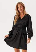 BUBBLEROOM Wrap L/S Dress Black XL