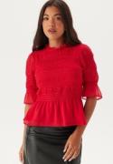 BUBBLEROOM Shannon Smock Blouse Red S